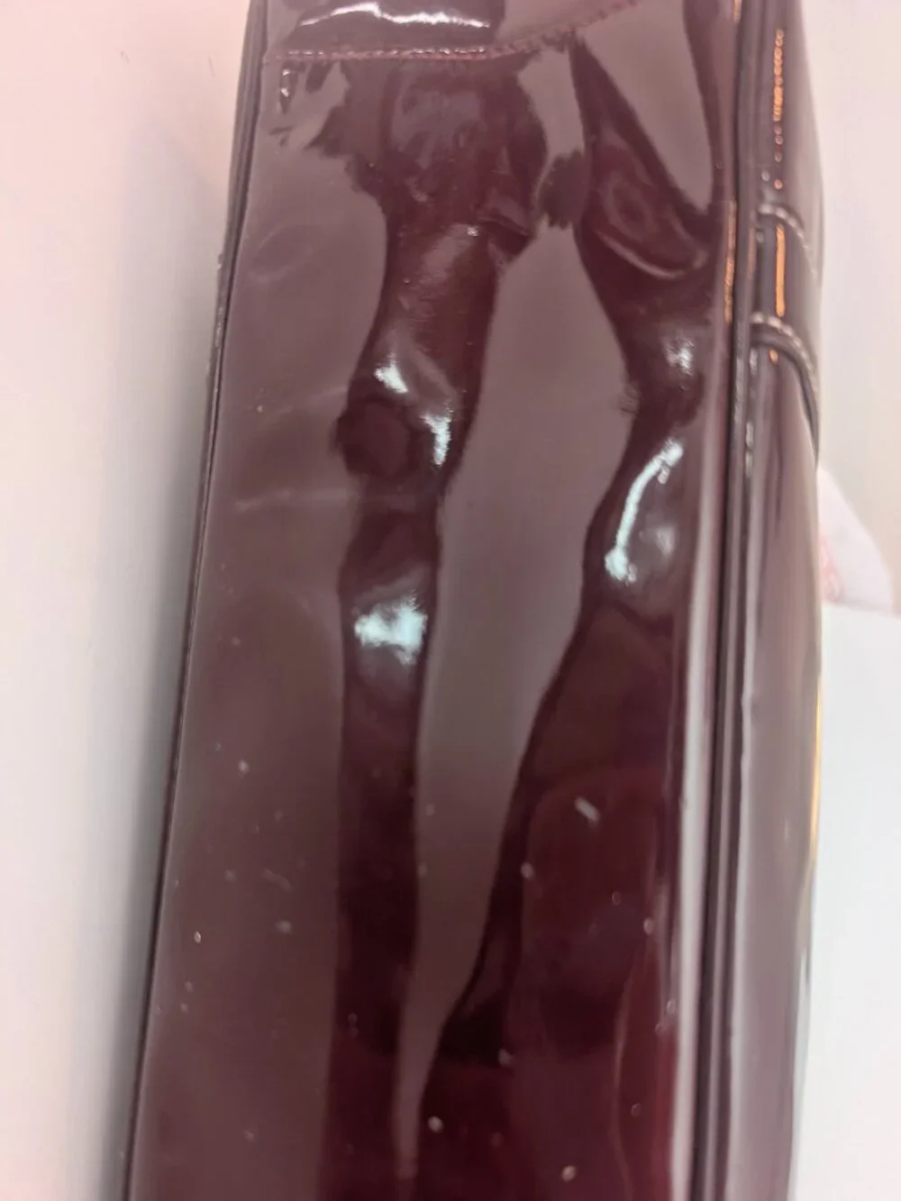 Coach Plum/Burgundy patent leather handbag